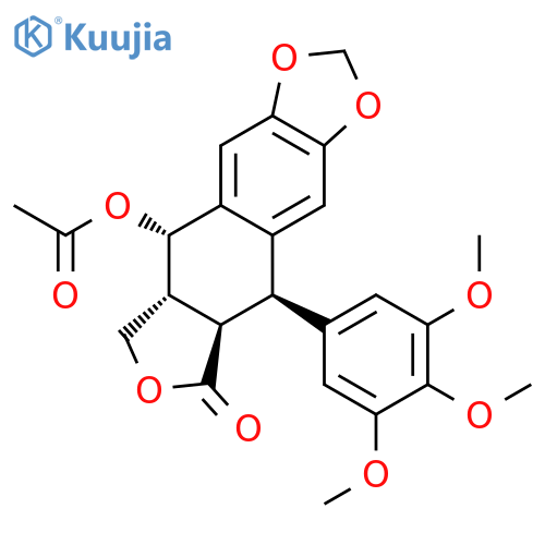 Furo[3',4':6,7]naphtho[2,3-d]-1,3-dioxol-6(5aH)-one, 9-(acetyloxy)-5,8,8a,9-tetrahydro-5-(3,4,5-trimethoxyphenyl)-, [5R-(5a,5ab,8aa,9b)]- structure