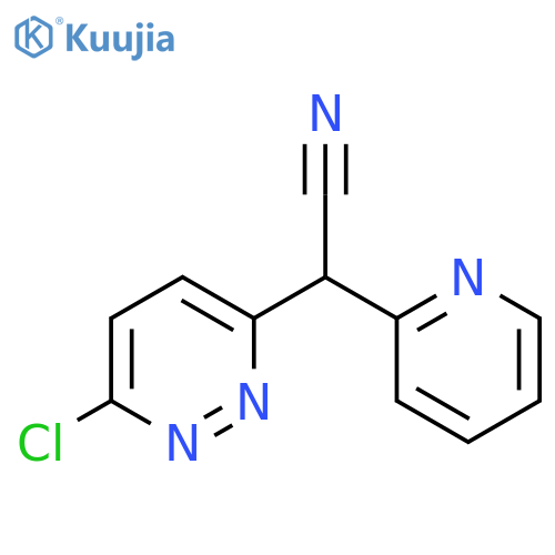 2-(6-Chloropyridazin-3-yl)-2-(pyridin-2-yl)acetonitrile structure
