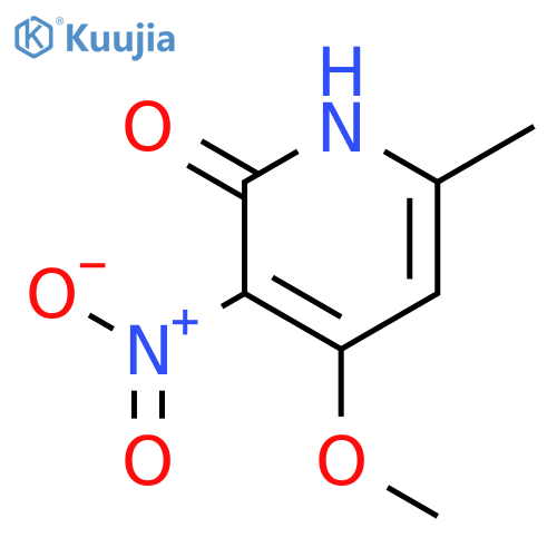 2(1H)-Pyridinone, 4-methoxy-6-methyl-3-nitro- structure