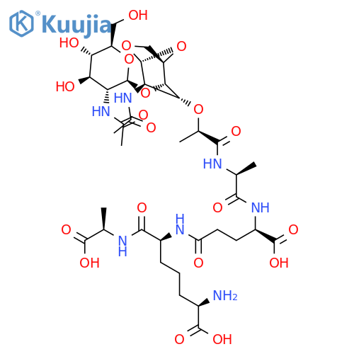 D-Alanine,N-[N-acetyl-4-O-[2-(acetylamino)-2-deoxy-b-D-glucopyranosyl]-1,6-anhydro-b-muramoyl]-L-alanyl-D-g-glutamyl-(6R)-6-carboxy-L-lysyl- structure