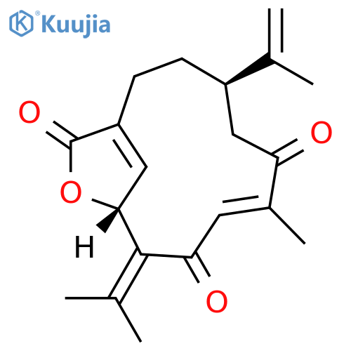 12-Oxabicyclo[9.2.1]tetradeca-1(14),7-diene-6,9,13-trione,7-methyl-4-(1-methylethenyl)-10-(1-methylethylidene)-, (4R,7E,11R)- (9CI) structure