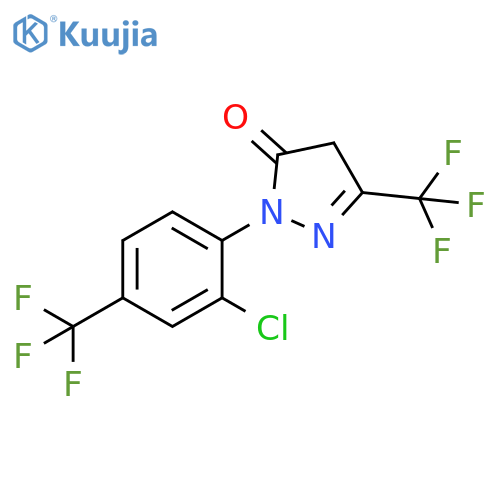 3H-Pyrazol-3-one, 2-[2-chloro-4-(trifluoromethyl)phenyl]-2,4-dihydro-5-(trifluoromethyl)- structure