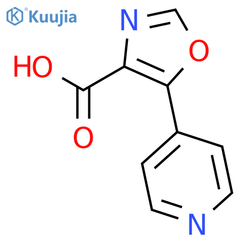 5-(pyridin-4-yl)-1,3-oxazole-4-carboxylic acid structure
