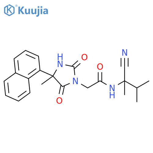 1-Imidazolidineacetamide, N-(1-cyano-1,2-dimethylpropyl)-4-methyl-4-(1-naphthalenyl)-2,5-dioxo- structure