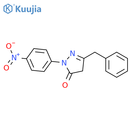 3H-Pyrazol-3-one, 2,4-dihydro-2-(4-nitrophenyl)-5-(phenylmethyl)- structure
