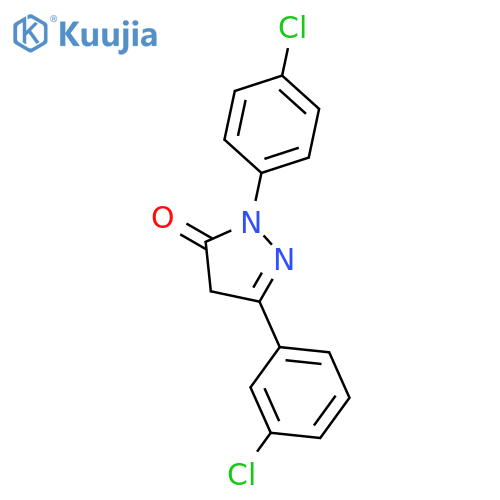 3H-Pyrazol-3-one, 5-(3-chlorophenyl)-2-(4-chlorophenyl)-2,4-dihydro- structure