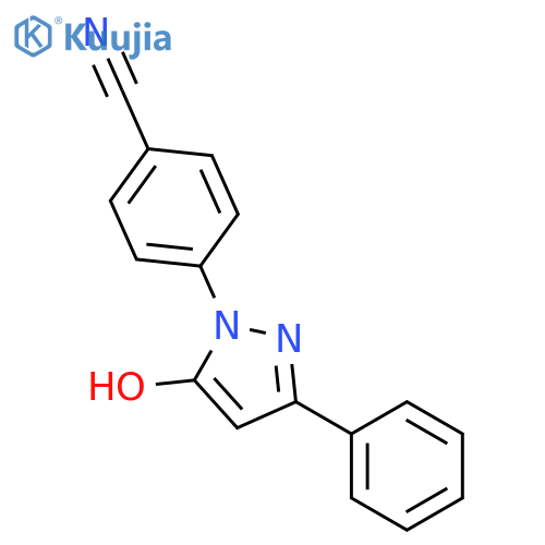 4-(5-Oxo-3-phenyl-4,5-dihydro-1H-pyrazol-1-yl)benzonitrile structure