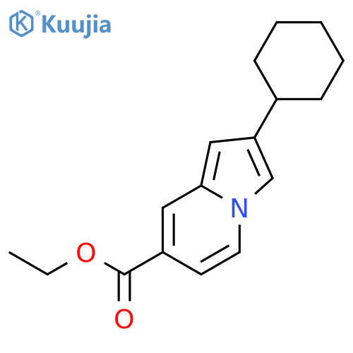 Ethyl 2-cyclohexyl-7-indolizinecarboxylate structure