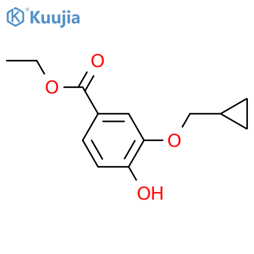 3-Cyclopropylmethoxy-4-hydroxy-benzoic acid ethyl ester structure