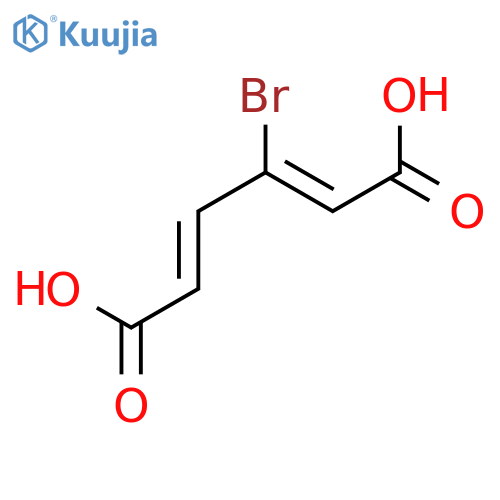 2,4-Hexadienedioic acid, 3-bromo-, (Z,E)- structure