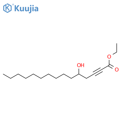 2-Pentadecynoic acid, 5-hydroxy-, ethyl ester structure