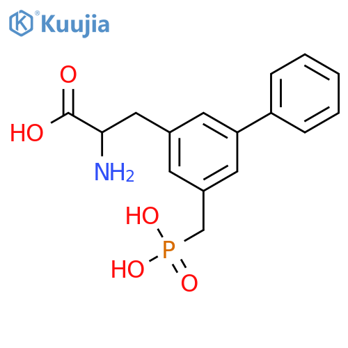 [1,1'-Biphenyl]-3-propanoicacid, a-amino-5-(phosphonomethyl)-, (aS)- structure