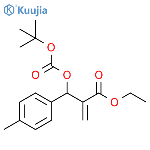 Benzenepropanoic acid, β-[[(1,1-dimethylethoxy)carbonyl]oxy]-4-methyl-α-methylene-, ethyl ester structure