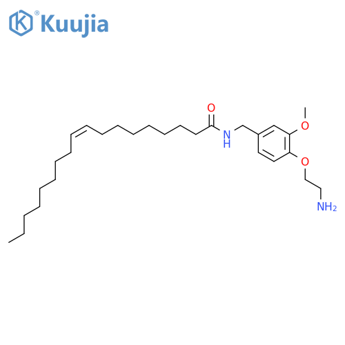 9-Octadecenamide,N-[[4-(2-aminoethoxy)-3-methoxyphenyl]methyl]-, (9Z)- structure