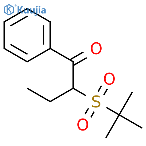 1-Butanone, 2-[(1,1-dimethylethyl)sulfonyl]-1-phenyl-, (±)- structure