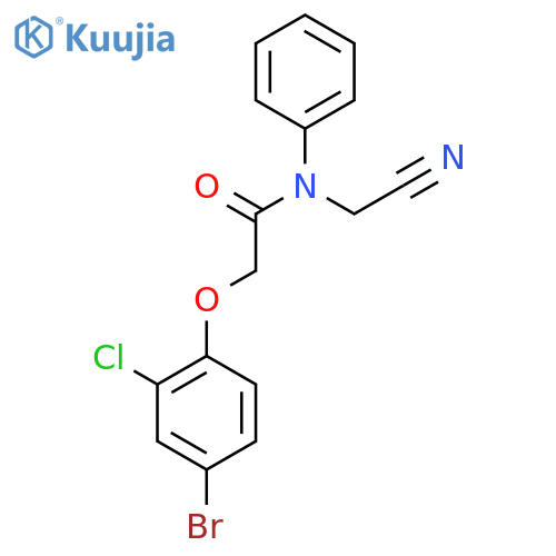 2-(4-bromo-2-chlorophenoxy)-N-(cyanomethyl)-N-phenylacetamide structure