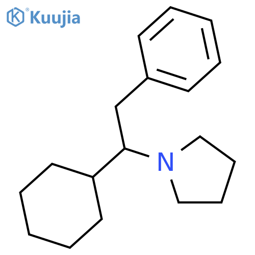 Pyrrolidine, 1-(1-cyclohexyl-2-phenylethyl)- structure