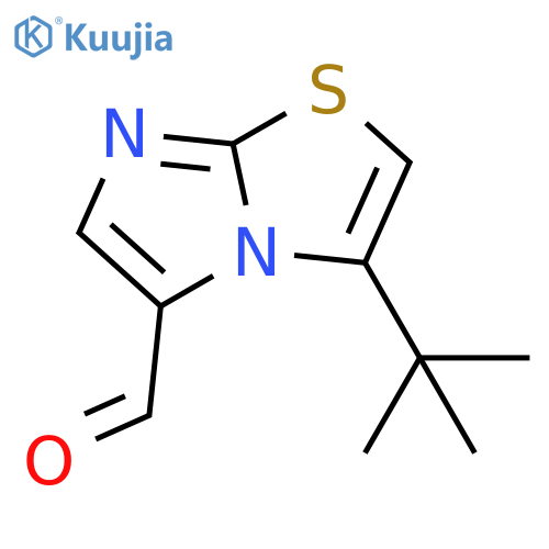3-tert-butylimidazo2,1-b1,3thiazole-5-carbaldehyde structure
