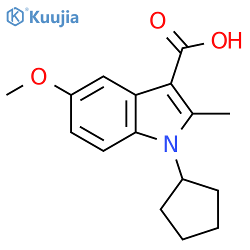 1-Cyclopentyl-5-methoxy-2-methyl-1H-indole-3-carboxylic acid structure