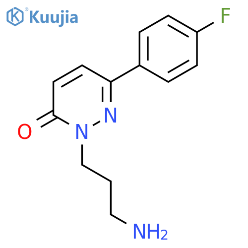 2-(3-aminopropyl)-6-(4-fluorophenyl)-2,3-dihydropyridazin-3-one structure