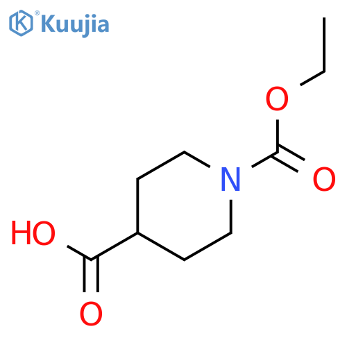 1-(Ethoxycarbonyl)piperidine-4-carboxylic acid structure