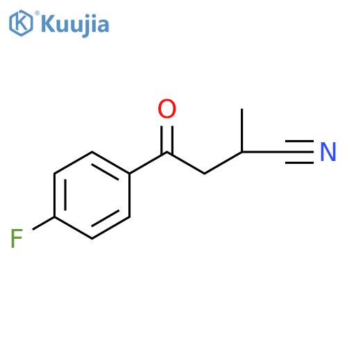 4-(4-fluorophenyl)-2-methyl-4-oxobutanenitrile structure