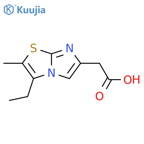 Imidazo[2,1-b]thiazole-6-acetic acid, 3-ethyl-2-methyl-  structure