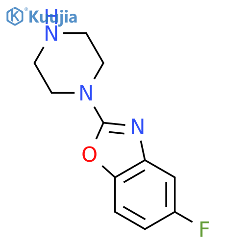 5-fluoro-2-(piperazin-1-yl)-1,3-benzoxazole structure