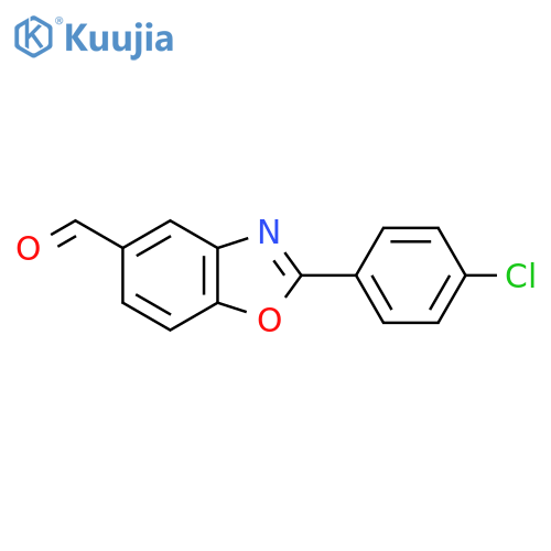 2-(4-chlorophenyl)-1,3-benzoxazole-5-carbaldehyde structure
