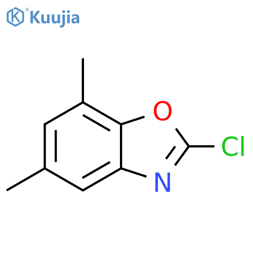2-chloro-5,7-dimethyl-1,3-benzoxazole structure