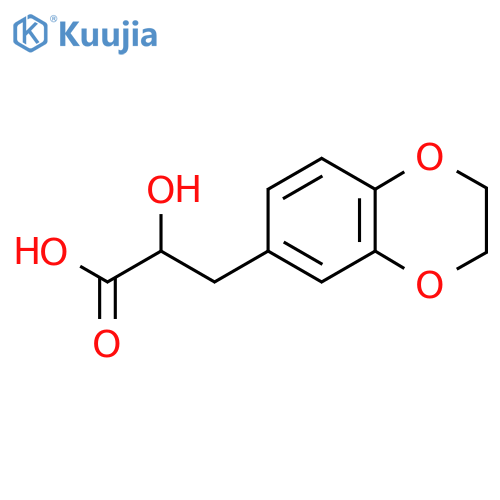 3-(2,3-dihydro-1,4-benzodioxin-6-yl)-2-hydroxypropanoic acid structure
