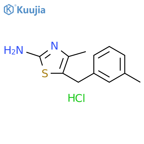 4-Methyl-5-(3-methylphenyl)methyl-1,3-thiazol-2-amine Hydrochloride structure