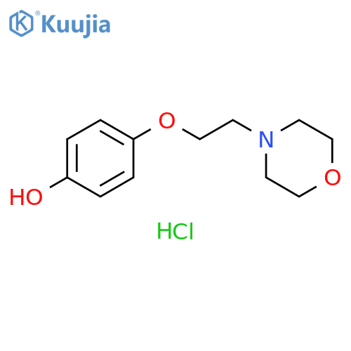 4-(2-morpholinoethoxy)phenol;hydrochloride structure