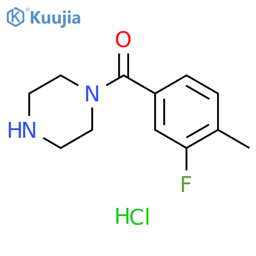 1-(3-fluoro-4-methylbenzoyl)piperazine hydrochloride structure