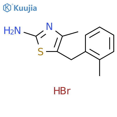 4-Methyl-5-(2-methylphenyl)methyl-1,3-thiazol-2-amine Hydrobromide structure