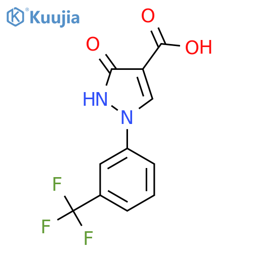 3-hydroxy-1-3-(trifluoromethyl)phenyl-1H-pyrazole-4-carboxylic acid structure