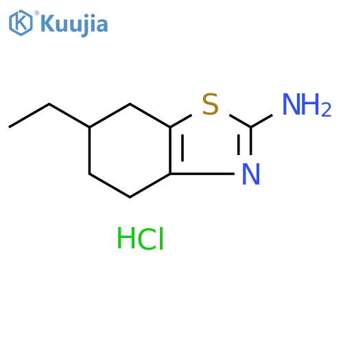 6-ethyl-4,5,6,7-tetrahydro-1,3-benzothiazol-2-amine hydrochloride structure