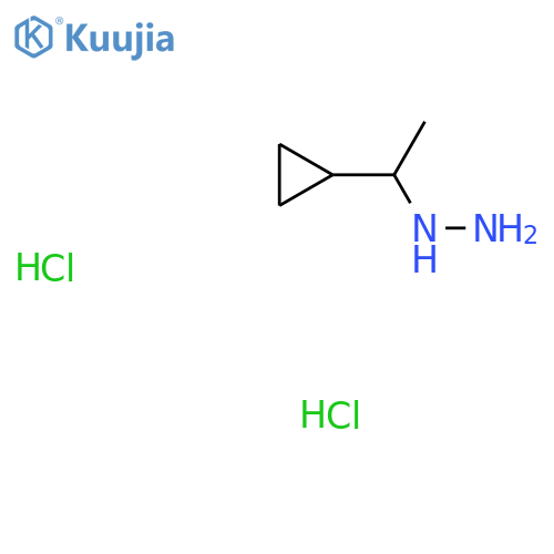 (1-Cyclopropylethyl)hydrazine dihydrochloride structure