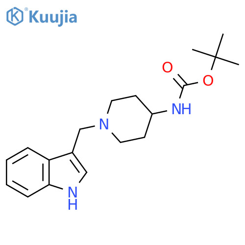 tert-Butyl N-1-(1H-Indol-3-ylmethyl)piperidin-4-ylcarbamate structure