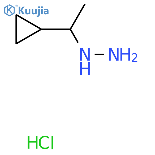 (1-Cyclopropylethyl)hydrazine hydrochloride structure