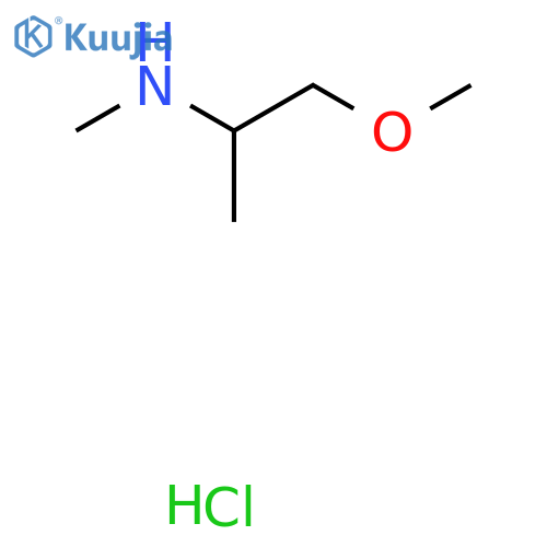 (1-Methoxypropan-2-yl)(methyl)amine hydrochloride structure