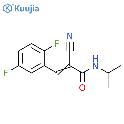 2-cyano-3-(2,5-difluorophenyl)-N-(propan-2-yl)prop-2-enamide structure