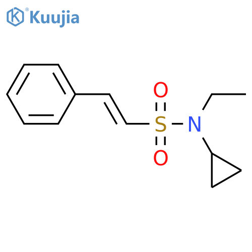 N-cyclopropyl-N-ethyl-2-phenylethene-1-sulfonamide structure