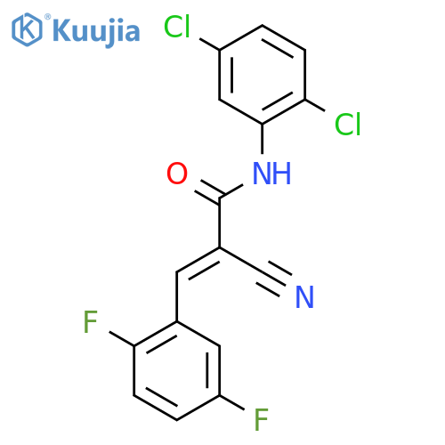 2-cyano-N-(2,5-dichlorophenyl)-3-(2,5-difluorophenyl)prop-2-enamide structure