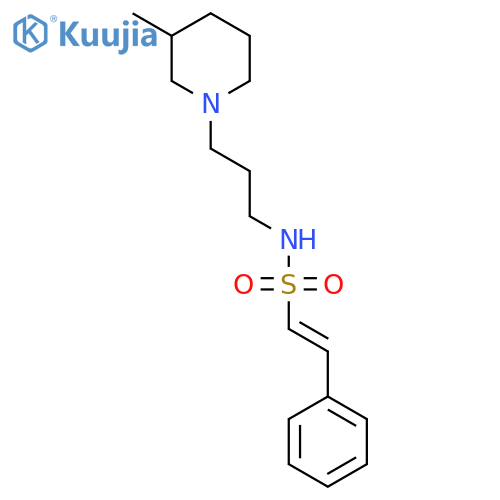 (E)-N-[3-(3-methylpiperidin-1-yl)propyl]-2-phenylethenesulfonamide structure