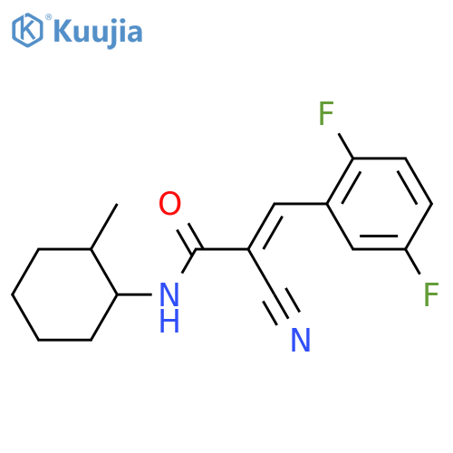 2-Cyano-3-(2,5-difluorophenyl)-n-(2-methylcyclohexyl)prop-2-enamide structure
