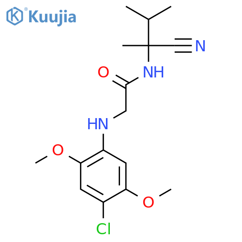 2-[(4-chloro-2,5-dimethoxyphenyl)amino]-N-(1-cyano-1,2-dimethylpropyl)acetamide structure