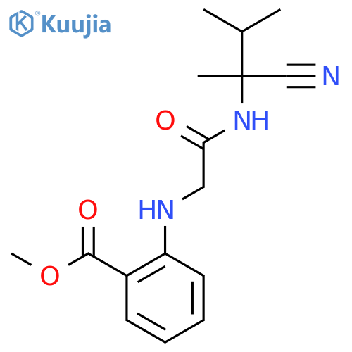 Methyl 2-[[2-[(2-cyano-3-methylbutan-2-yl)amino]-2-oxoethyl]amino]benzoate structure