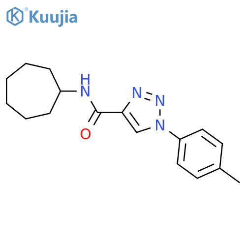 N-cycloheptyl-1-(4-methylphenyl)-1H-1,2,3-triazole-4-carboxamide structure