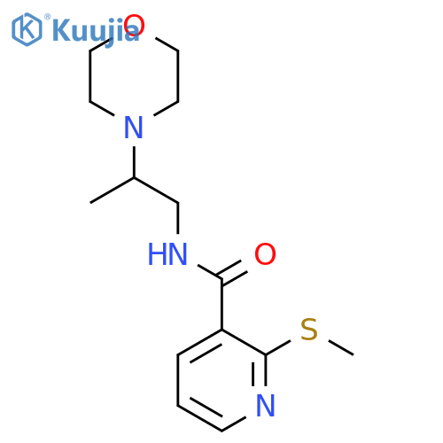 2-(methylsulfanyl)-N-2-(morpholin-4-yl)propylpyridine-3-carboxamide structure